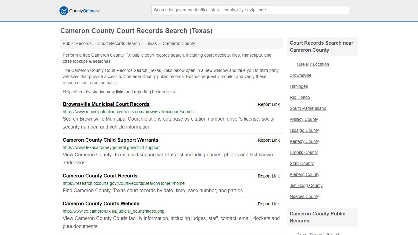 Court Records Search - Cameron County, TX (Adoptions ...